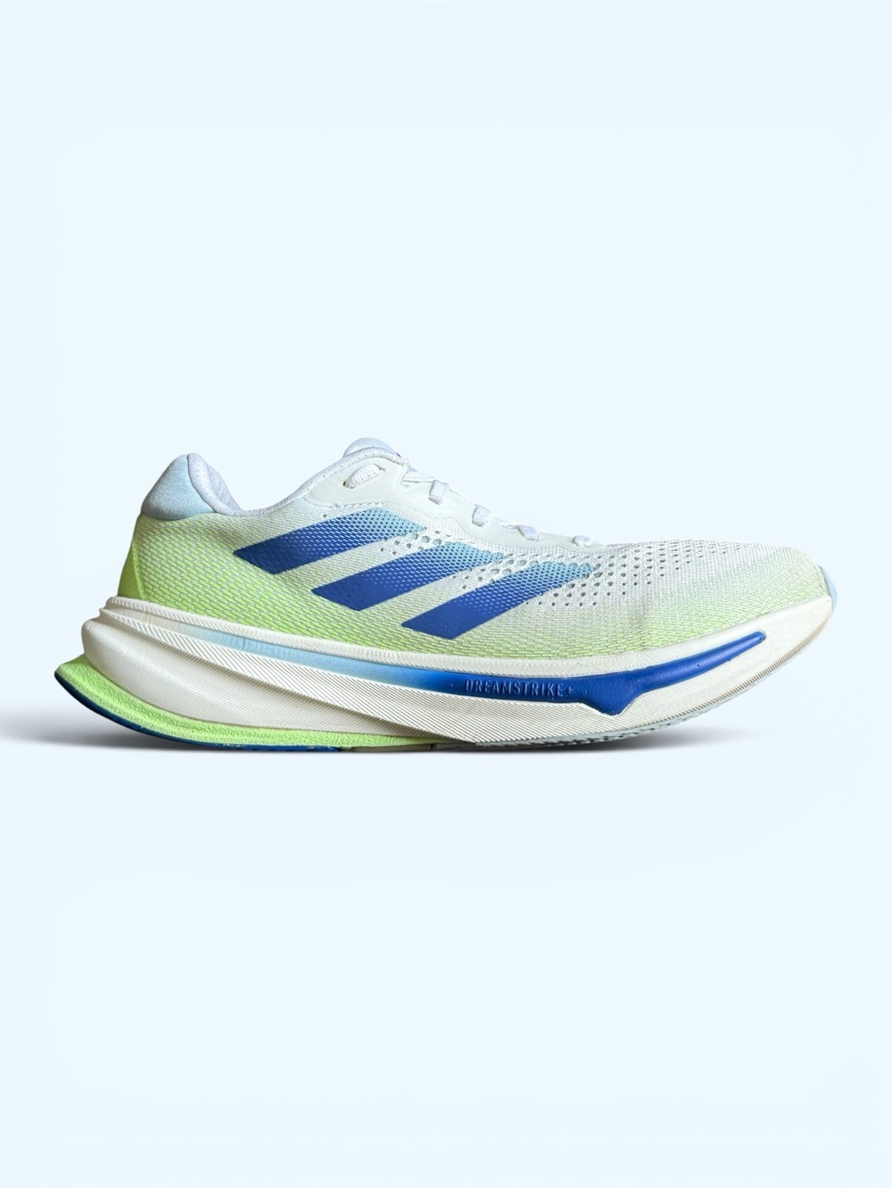 ADIDAS Supernova Rise Lightweight Running Sneakers - White, Blue & Lime